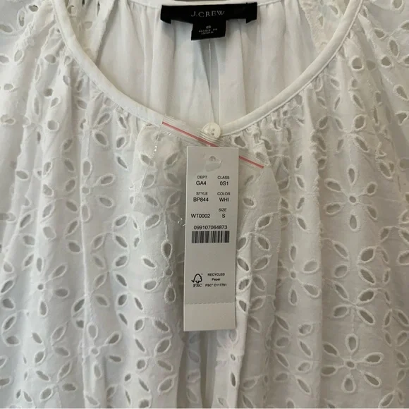 NWT J. Crew Provence smocked-waist midi dress in eyelet - Picture 9 of 12